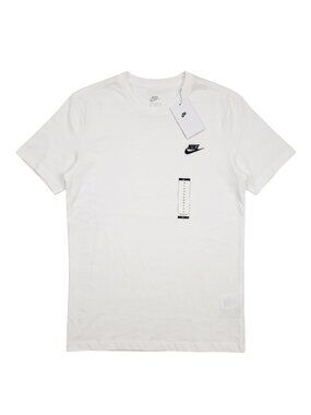 NWT | Nike Sportswear Essential White Embroidered Logo T-Shirt | Medium
